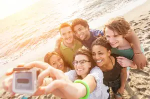 photo de groupe plage Valence