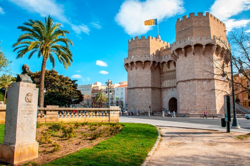 The tower of Serrano in Valencia
