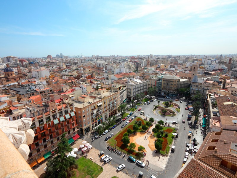 view of valencia from the top of a building